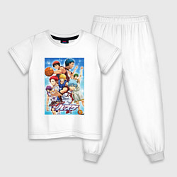 Пижама хлопковая детская TEAM KUROKO КУРОКО, цвет: белый