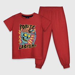 Пижама хлопковая детская Ponte las pilas, цвет: красный