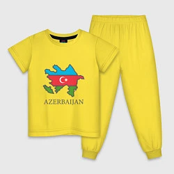 Пижама хлопковая детская Map Azerbaijan, цвет: желтый