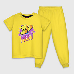 Пижама хлопковая детская Roblox yeet, цвет: желтый