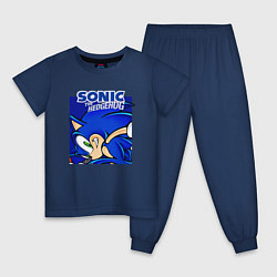 Пижама хлопковая детская Sonic Adventure Sonic, цвет: тёмно-синий