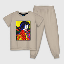 Пижама хлопковая детская Ромеро Бритто Майкл Джексон, цвет: миндальный