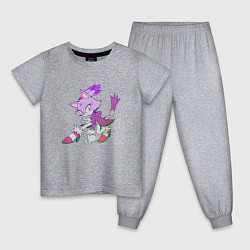Пижама хлопковая детская Эми Роуз соник 001, цвет: меланж