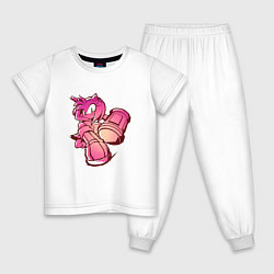 Пижама хлопковая детская Эми Роуз 0009, цвет: белый