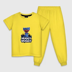 Пижама хлопковая детская Монстр Хаги ваги Poppy Playtime, цвет: желтый