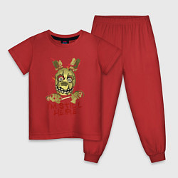 Пижама хлопковая детская Five Nights at Freddy 0044 Бонни, цвет: красный