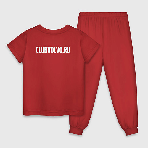 Детская пижама VOLVO логотип лось / Красный – фото 2