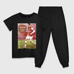 Пижама хлопковая детская Arsenal, Mesut Ozil, цвет: черный