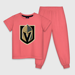 Пижама хлопковая детская Vegas Golden Knights , Вегас Голден Найтс, цвет: коралловый