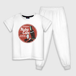Пижама хлопковая детская Nuka Cola Ice Cold Retro, цвет: белый