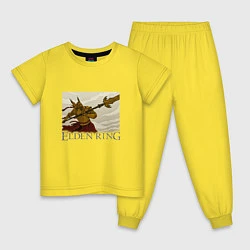 Пижама хлопковая детская ELDEN RING НАПАДЕНИЕ, цвет: желтый