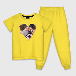 Пижама хлопковая детская Twilight love, цвет: желтый