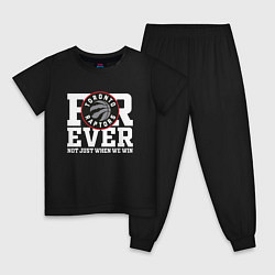 Пижама хлопковая детская Toronto Raptors FOREVER NOT JUST WHEN WE WIN, цвет: черный