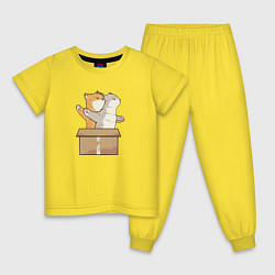 Пижама хлопковая детская Catanic, цвет: желтый