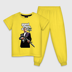 Пижама хлопковая детская GTA 5 Mafia, цвет: желтый