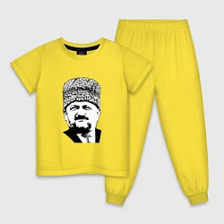 Пижама хлопковая детская АХМАТ-ХАДЖИ КАДЫРОВ, цвет: желтый