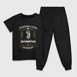 Пижама хлопковая детская Juventus FC 1, цвет: черный