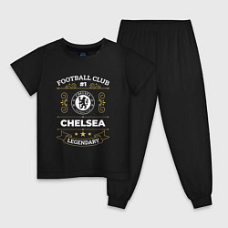 Пижама хлопковая детская Chelsea FC 1, цвет: черный