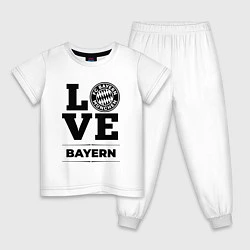 Пижама хлопковая детская Bayern Love Классика, цвет: белый