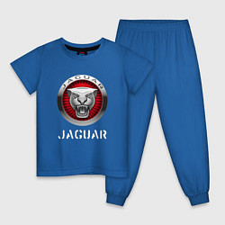 Пижама хлопковая детская JAGUAR Jaguar, цвет: синий