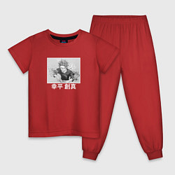 Пижама хлопковая детская Сома в деле, цвет: красный