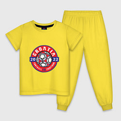 Пижама хлопковая детская Croatia 2022, цвет: желтый