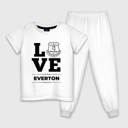 Пижама хлопковая детская Everton Love Классика, цвет: белый