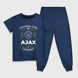 Пижама хлопковая детская Ajax: Football Club Number 1, цвет: тёмно-синий
