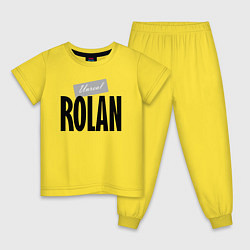 Пижама хлопковая детская Unreal Rolan Нереальный Ролан, цвет: желтый