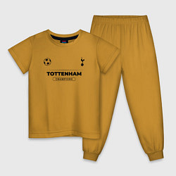 Пижама хлопковая детская Tottenham Униформа Чемпионов, цвет: горчичный