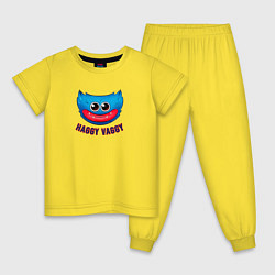Пижама хлопковая детская Хагги Вагги Главный Злодей, цвет: желтый