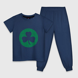 Пижама хлопковая детская Green Celtics, цвет: тёмно-синий