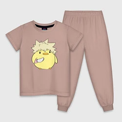 Пижама хлопковая детская Опасный Бакуго My Hero Academia, цвет: пыльно-розовый