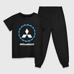 Пижама хлопковая детская Mitsubishi в стиле Top Gear, цвет: черный