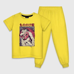 Пижама хлопковая детская ПРИНЦЕССА МОНОНОКЕPRINCESS MONONOKE, цвет: желтый