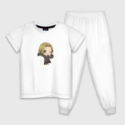 Пижама хлопковая детская ЮКИ ЙОШИКАВА, цвет: белый
