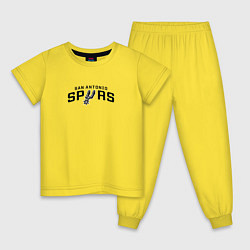 Пижама хлопковая детская Сан-Антонио Спёрс NBA, цвет: желтый