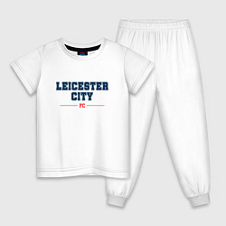 Пижама хлопковая детская Leicester City FC Classic, цвет: белый