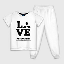 Пижама хлопковая детская Mitsubishi Love Classic, цвет: белый