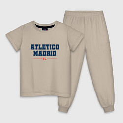Пижама хлопковая детская Atletico Madrid FC Classic, цвет: миндальный