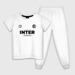 Пижама хлопковая детская Inter Униформа Чемпионов, цвет: белый