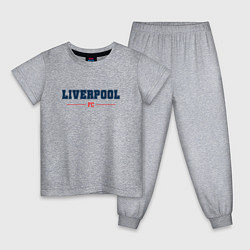 Пижама хлопковая детская Liverpool FC Classic, цвет: меланж