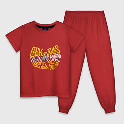 Пижама хлопковая детская CREAM Wu-Tang, цвет: красный