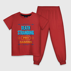 Пижама хлопковая детская Игра Death Stranding PRO Gaming, цвет: красный