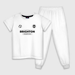 Пижама хлопковая детская Brighton Униформа Чемпионов, цвет: белый