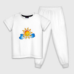 Детская пижама Солнышко и облака