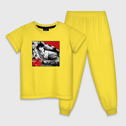 Пижама хлопковая детская Хирофуми Ёсида, цвет: желтый