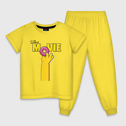 Пижама хлопковая детская The Simpsons Movie, цвет: желтый