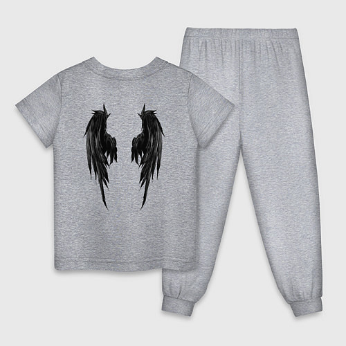 Детская пижама Крылья падшего ангела / Меланж – фото 2