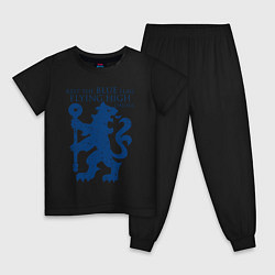 Пижама хлопковая детская FC Chelsea Lion, цвет: черный